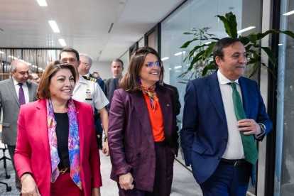 La vicepresidenta María José Pinto (c) viajó a España para conocer su sistema de salud.