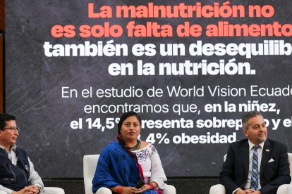 El panel en Quito destacó la importancia de la alimentación escolar para combatir la desnutrición crónica infantil.