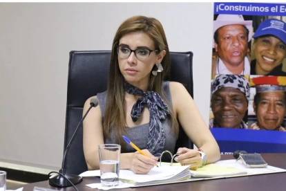 Mishelle Calvache dejó SUMA, tras la descalificación de Jan Topic. Luego se sumó al Gobierno de Daniel Noboa.