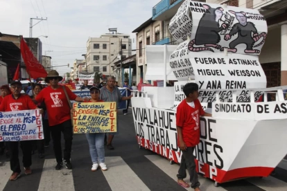 La marcha del Frente Popular en Guayaquil inició desde el parque Chile