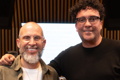 Sergio Sacoto junto al colombiano Andrés Cepeda.