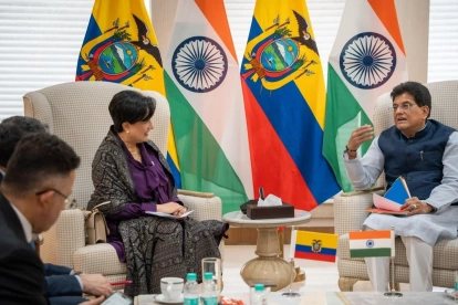 La canciller Gabriela Sommerfeld y el ministro de Comercio e Industria Piyush Goyal analizaron los ejes de la agenda económica-comercial.