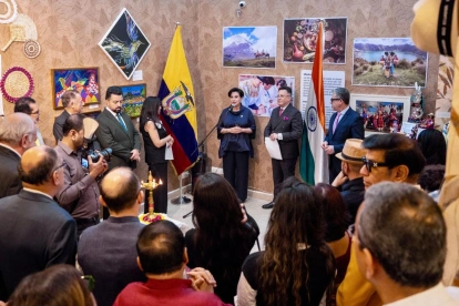 La canciller Gabriela Sommerfeld cumplió agenda en India por tres días; al término de su visita inauguró el Centro Cultural del Ecuador.