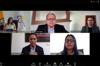 De modo virtual se reunieron los vocales de la Judicatura, no estuvo presente Damián Larco.