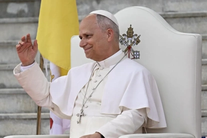 El Papa León XIV fue captado el pasado 21 de abril en el Campus León XIV de la Universidad Nacional, en Malabo, Guinea Ecuatorial.