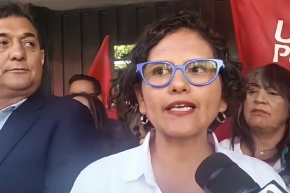 Natasha Rojas, dirigente de Unidad Popular, ofreció declaraciones sobre las acciones legales que analiza la organización frente al CNE y el vocal José Merino.