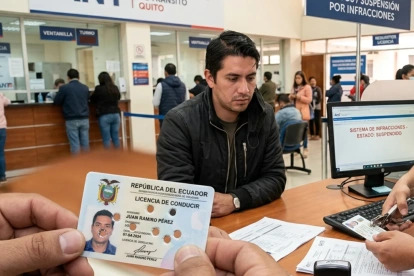 Imagen referencial sobre licencias de tránsito suspendidas, elaborada con Google Gemini.