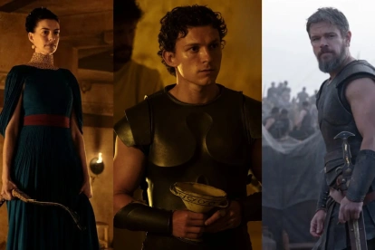 Anne Hathaway, Tom Holland y Matt Damon para 'La Odisea'