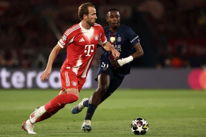 Choque de cracks: Harry Kane del Bayern y Willian Pacho del PSG en la semifinal