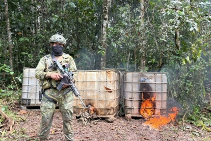 Ejército ejecuta tres operativos en Tena, Napo, para frenar minería ilegal en zonas selváticas.