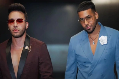 Romeo Santos y Prince Royce durante su gira internacional de bachata.