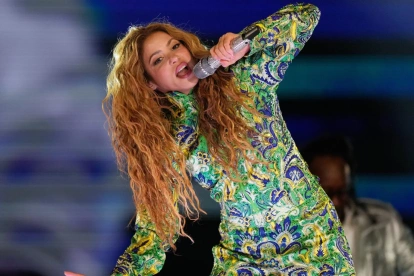 Shakira durante su concierto gratuito en Copacabana, Río de Janeiro