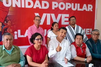 Geovanni Atarihuana, director de Unidad Popular, lideró la intervención.