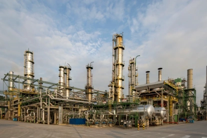 Infraestructura de la Refinería de Esmeraldas, a cargo de Petroecuador.