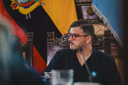 El alcalde Aquiles Álvarez durante una sesión del Concejo Cantonal de Guayaquil.