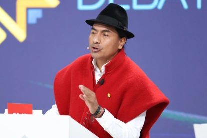 Leonidas Iza es el presidente de la Confederación de Pueblos de la Nacionalidad Kichwa del Ecuador (Ecuarunari).