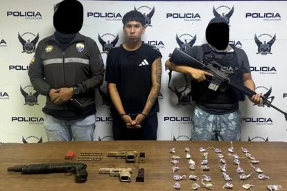 Alias El Chino fue detenido hoy en Esteros, Guayaquil, durante el Operativo Atlas 391.