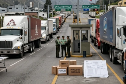 La persistencia de aranceles y la denominada "tasa de seguridad" generan cuellos de botella en la frontera colombo-ecuatoriana