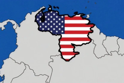 Donald Trump posteó una imagen de Venezuela con la bandera de Estados Unidos.