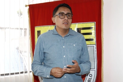 El presidente de la Unión Nacional de Educadores, Andrés Quishpe.