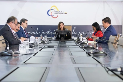El Pleno del Consejo de la Judicatura durante una sesión.