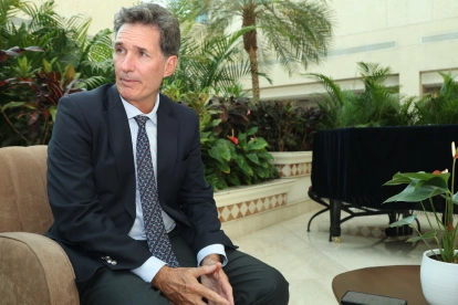 Fernando Rodríguez Canero, director ejecutivo de Adefa, durante la rueda de prensa del Primer Congreso Latinoamericano Automotriz (CLAM), celebrado en Quito el 14 de mayo de 2026.