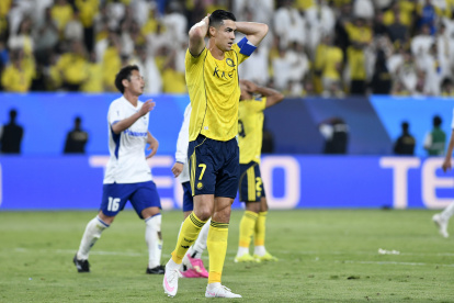 Cristiano Ronaldo exteriorizó la frustración con el Al-Nassr en la final.