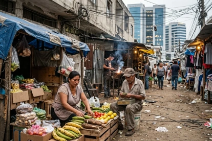 Comerciantes trabajan en estructuras improvisadas expuestas a riesgos ambientales y de seguridad