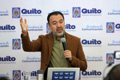 Pabel Muñoz asumió la alcaldía de Quito en mayo de 2023. Busca la reelección para un nuevo periodo.