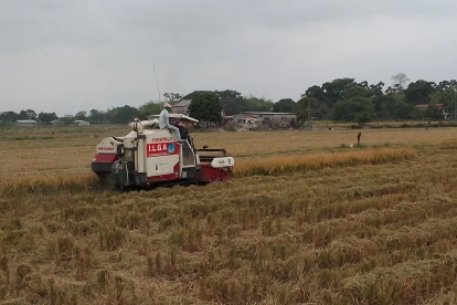 Una de las máquinas que se usan en la agricultura y que funciona con combustible.