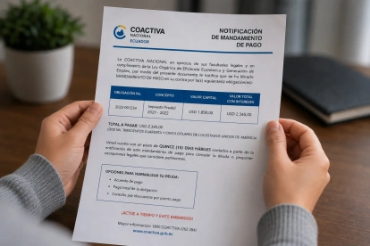 Una imagen creada por la IA para graficar una citación por coactiva.