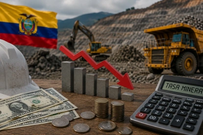 La tasa de fiscalización minera aplica para la pequeña, mediana y gran minería en Ecuador.