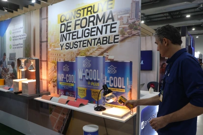 Un stand de la feria Edifica, en el Centro de Construcción en Guayaquil.