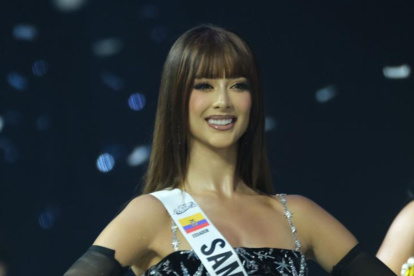 Samantha Quenedit en su primera pasarela en el Miss Grand International All Stars.