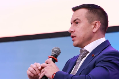 Daniel Noboa, durante actos previos al Informe a la Nación que presentará este 24 de mayo de 2026.