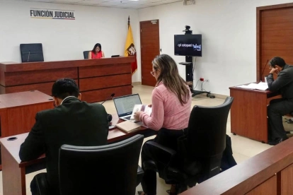 La audiencia de caución de Christian Quito se realizó en el Complejo Judicial Norte, en Quito.