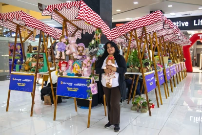 Los stands de la feria Mamma Mía que se desarrolla en algunas ciudades de Ecuador.
