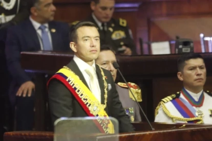 Daniel Noboa en el informe a la Nación, este domingo 24 de mayo del 2026.
