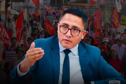 Andrés Quishpe, presidente nacional de la UNE, aseguró que “el verdadero Ecuador” atraviesa una crisis de seguridad, salud y empleo.