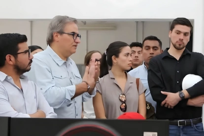 De izquierda a derecha: Rafael Quintero exviceministro de Electricidad, exministro de Energía Antonio Gonçalves, exasesora Doménica López Arboleda, y el exasesor Peter Dreher.