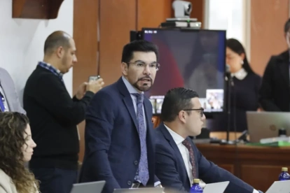 El fiscal Carlos Alarcón durante el sexto día del juicio del caso Sinohydro.