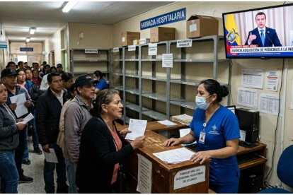 Imagen simbólica de falta de medicinas y de anuncio de compra a la India.