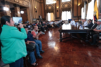 Representantes de gobiernos parroquiales participaron en la sesión del COE cantonal de Guayaquil, realizada en el Salón de la Ciudad.