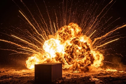 Imagen referencial. Explosión del cohete New Glenn.