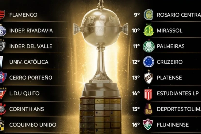 Los 16 equipos que pasaron a los octavos de final de la Libertadores.