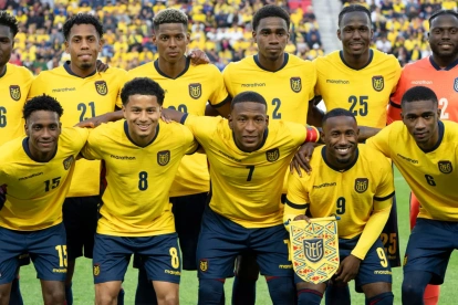 La Selección de Ecuador previo al partido con Arabia Saudita.