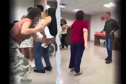 En redes sociales se viralizó el video de la fiesta en una sala de audiencias.