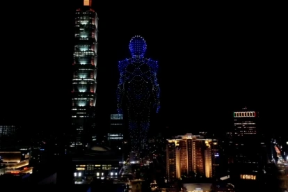 Demostración de los drones en el cielo de Taiwán