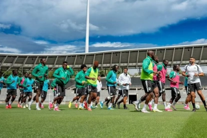 La selección de Costa de Marfil realizó una sesión de entrenamiento previa a su amistoso ante Francia.