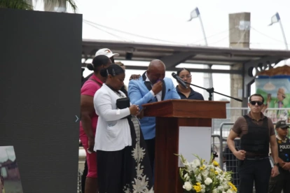 Familiares de Josué, Ismael, Steven y Nehemías participaron en el acto de disculpas públicas ordenado por la Corte Constitucional.